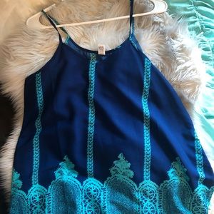 Beautiful blue beachy spaghetti strap dress